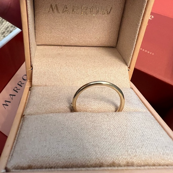 Marrow Fine White Diamond Quinn Wedding Band 14K Yellow Gold, 6.75 - Picture 4 of 8